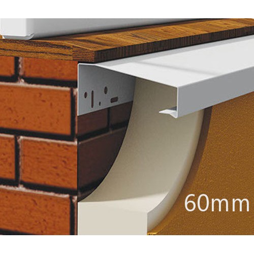 60mm WEC 732 Undersill Profile with End Caps - length 2.5m