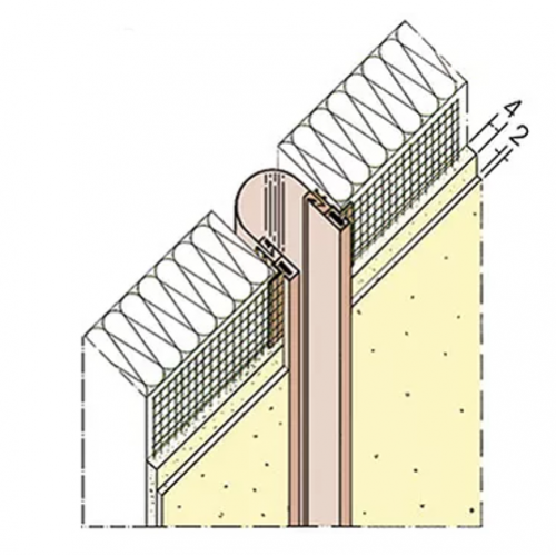 6mm Expansion Joint Profile PVC - length 2.5m (pack of 3).