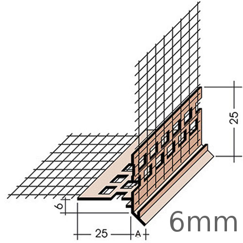 6mm PVC Balcony and Window Drip with mesh - pack of 10