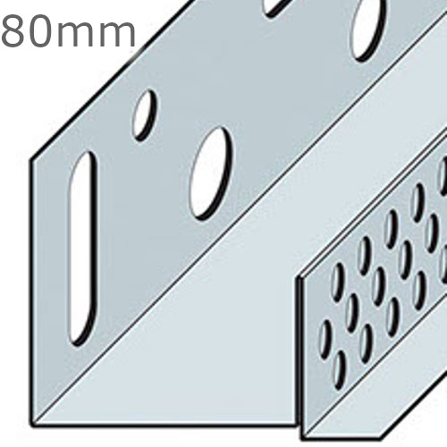 80mm Aluminium Brickslip Base Profile - 2.5m length (pack of 10)