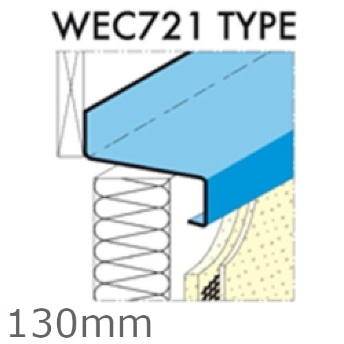 130mm Eaves Flashing, Osill and Window Sill Extensions (with full end caps-pair) - 2.5m Length.