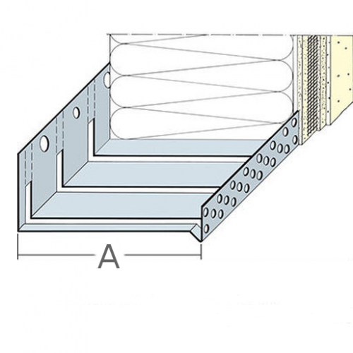 190mm Aluminium System Starter Track Profile for Curved Walls - length 2.5m.