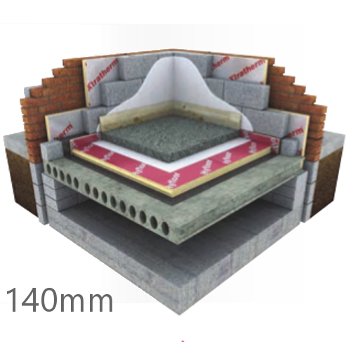 140mm Xtratherm Thin-R Hyfloor XT/HYF Under Floor PIR Insulation Board - Pack of 2