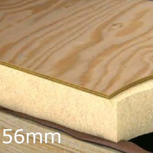 56mm Xtratherm FR/TP Thermal Ply Flat Roof Board - 50mm PIR and 6mm Plywood Board