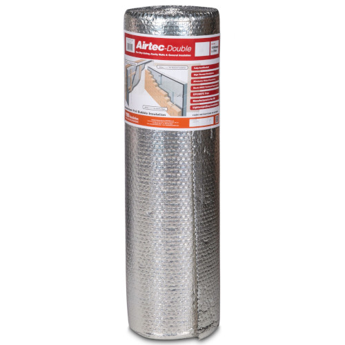 4mm YBS Airtec Double -  Reflective Aluminium Foil Bubble Insulation Membrane - 1.2m x 25m.