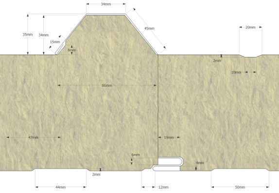 Sandwich Roof Panels with Mineral Wool Core | Composite Roof Panels